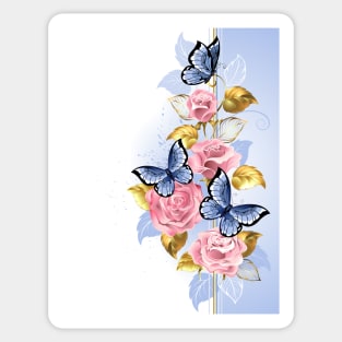 Design with Pink Roses Sticker